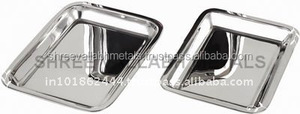 Plateau de service rectangulaire en acier inoxydable pour usage domestique pour le service des aliments - Product Image 6