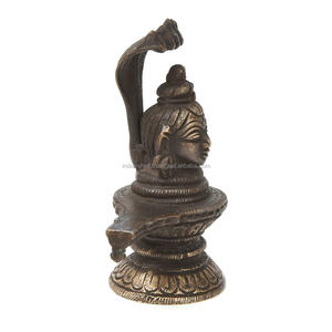 Esculturas de Latón Indio Hechas a Mano, Estilo Antiguo Bronce, Dios Shiva y Linga, Figuras Decorativas para el Hogar, Artículos de Regalo, Estatua SMG-276-1 - Product Image 2