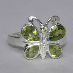 แหวนพลอยเพอริโดทรงผีเสื้อ925แหวนเงินสเตอร์ลิงพร้อมแหวนเงินชุบทันสมัยแหวนแฟชั่นสำหรับผู้หญิง - Product Image 3
