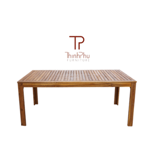 Table d'extérieur en bois rustique, design rectangulaire durable pour mobilier de patio - Product Image 6