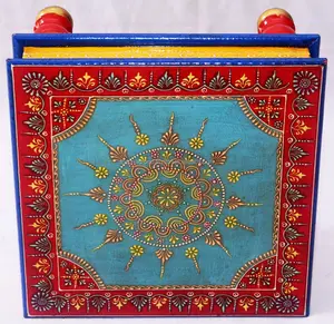 Most demanding Indian Handcrafted Painted Wooden Bajot Hand Made Wooden Bajot For Home And Office Decor
