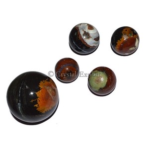 Black and White Jasper <b>Ball</b> : Gemstone <b>Spheres</b> Healing Reiki Stone Home Decor - Product Image 1