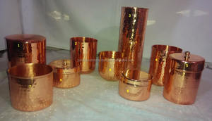 ขวดเทียนทรงกระบอก ภาชนะใส่ขี้ผึ้ง ขวดเทียนสำหรับเทียนหอม ทำด้วยมือตามสั่งจากอินเดีย - Product Image 6