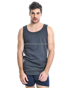 เสื้อกล้ามผู้ชายผ้าฝ้ายแบบสั่งทำพิเศษ (OEM) - ถักแบบมีขนาดใหญ่พิเศษ ระบายอากาศได้ดี พร้อมลายปักและลายพิมพ์ สวมใส่สบายๆ - Product Image 5