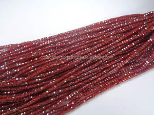 ลูกปัดพลอยโกเมนธรรมชาติลูกปัดหินเหลี่ยมเพชรพลอยเทียมแบบทำมือสำหรับเครื่องประดับแฟชั่นสร้อยข้อมือสร้อยคอสำหรับ - Product Image 2