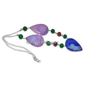 Collar de gota drusa: proveedores de collares de piedra de Metal - Product Image 1