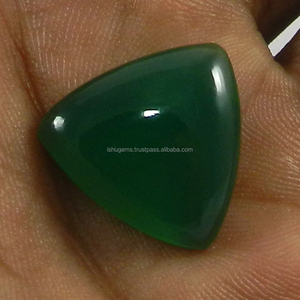 18มิลลิเมตรธรรมชาติสีเขียวนิล2.65 Gms สามเหลี่ยมขายส่งอัญมณี Cabochon - Product Image 3