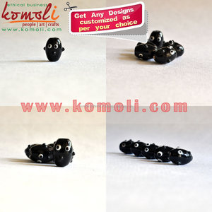 램프 작업 블랙 수제 저렴한 무라노 유리 구슬 문자 디자인 - Product Image 6