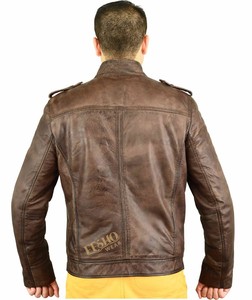 Veste en cuir marron de qualité supérieure pour hommes, vêtements d'extérieur décontractés élégants, poches à fermeture éclair, vêtements de tous les jours, looks à la mode - Product Image 3