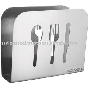 Porte-mouchoirs Restaurant porte-serviettes en acier inoxydable en gros avec couverts poinçonnage Design porte-serviettes en tissu de mariage - Product Image 4