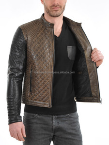 Chaqueta de cuero marrón oscuro para hombre High Street Classic Vintage Design Elegante Casual Moda Prendas de abrigo Logotipo frontal OEM - Product Image 2