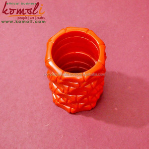 ที่กำหนดเองการออกแบบไม้ไผ่แกะสลักขายส่งวินเทจ Bakelite เครื่องประดับกำไล - Product Image 4