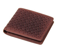 Dompet Pendek Lipat Dua Kulit Sapi Asli Pria OEM Anti Maling, Tempat Kartu & Uang, Model 02