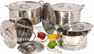 Ensemble classique écologique de 4 pièces de 12 Qt. Ensemble de casseroles en acier inoxydable par NEELKANTH / MAX FRESH - Product Image 5