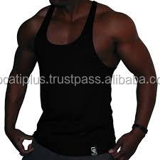 <b>Black</b> gym training <b>tank</b> <b>tops</b> with custom print for <b>men</b> - Product Image 2