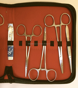 Estudiante Cirugía 10 Piezas Instrumentos quirúrgicos estuche de cuero con cremallera Caja del kit Delta Med Surgical - Product Image 5