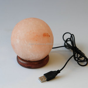 Ronda del Himalaya lámpara de sal USB hecho a mano lámparas de sal redonda Mini USB sal piedra lámpara - Product Image 1