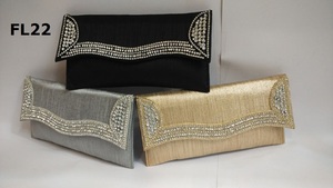 FL20กระเป๋าคลัทช์แฮนด์เมดสำหรับผู้หญิงตอนเย็นกระเป๋าคลัทช์สไตล์อินเดียแบบชนเผ่าปักลายดวงจันทร์ครึ่งดวงช้อปปิ้งออนไลน์ในอินเดีย - Product Image 3