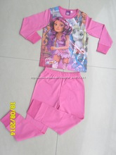 Дети пижамы комплект для зимних, 2015 новинка высокие технологии печатных девочек зимы детей хлопка пижамы комплект