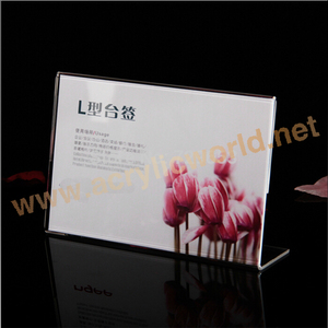 โรงงานขายส่ง5x7ผู้ถือป้ายอะคริลิสำหรับบาร์เมนูเข้าสู่ระบบชั้นวาง - Product Image 5