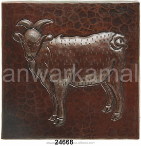 Carreaux muraux en cuivre martelé de bonne qualité 100% Pure Copper Design Animal - Product Image 2
