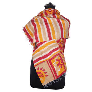 Kantha-Écharpe de Travail en Coton Fait Main, Style Vintage, Design Tendance pour Filles, SC1007 - Product Image 1