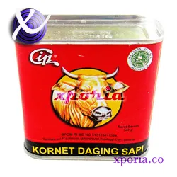 Недорогая консервированная говядина CIP 340gr | Индонезийское происхождение | Популярное Дешевое халяльное сертифицированное консервированное мясо