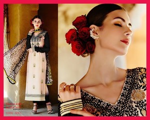 Vestido con bordado de Anarkali para mujer, traje con bordado de manga de tres cuartos, traje indio con bordado - Product Image 3