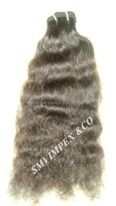 2026 Hot Selling Wavy Virgin Indian <b>Hair</b> Weaving Extensions 4oz/pack <b>6</b>"-32" Natural <b>Color</b> Natural Wave Machine Weft - Product Image 3