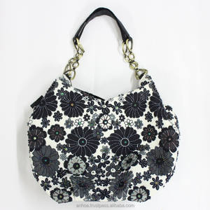 Floral Hand Beaded <b>Handbag</b> - Product Image 3