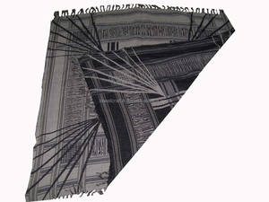 Custom Design Powerloom Barabanki Arafat Spring <b>Scarf</b> Shawl-Acrylic <b>Silk</b> Geometric Pattern Multi-function - Product Image 5