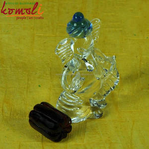 Ganesha en verre cristal fait à la main avec faveur de mariage Pagadi et cadeau spirituel - Product Image 3