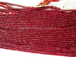 Collier de pierres précieuses rubis à facettes naturelles collier de perles en vrac brin de bijoux faits à la main fournitures de fabrication de pierres précieuses en gros - Product Image 5