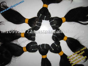 Tissage de cheveux humains de temple sans perte naturelle à partir d'Indi.100 % meilleure qualité cheveux humains indiens sans perte de cheveux sans enchevêtrement - Product Image 3