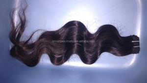 Tissage de cheveux humains ondulés naturels. Meilleure vente Extension de cheveux bruts Remy. Tissage de cheveux humains non traités d'Inde - Product Image 5