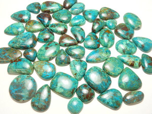 Chrysocolla cabochons ธรรมชาติ-สีเขียว-กำเนิด-ขนาด alif_1228-70-100มม.-แว็กซ์/น้ำมัน-alifinternational - Product Image 5