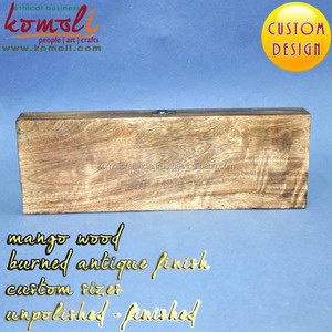 กล่องไม้สไตล์เรสติกแบบเผาผิว ขนาดเล็ก กล่องไม้สั่งทำ ขายส่ง - Product Image 4