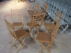 Chaises à salopette pliante en bois blanc, mobilier populaire de jardin d'hôtel, salle à manger, mariage et Banquet, livraison gratuite - Product Image 6