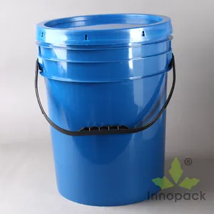 Seau à couvercle étanche de 5 gallons avec poignée en plastique Emballage Huile lubrifiante Peinture au lait Motif alimentaire Capacité de 20L Fabriqué en métal Acier PP - Product Image 1