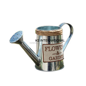 Pot de fleurs enduit de poudre vintage en acier, arrosage en métal pour jardin, plantes bon marché, 1 pièce - Product Image 1