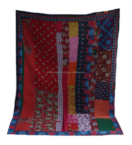 Venta al por mayor Sari Kantha Manta Puro Algodón Vintage Kantha Edredón - Product Image 4
