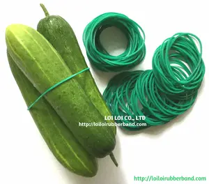 Banda de goma verde de 32mm para atar verduras y flores-banda de goma flexible de alta resistencia a la tracción