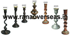 Soporte de vela de mesa de madera decorativo navideño Diferentes diseños para sala de estar y dormitorio - Product Image 3