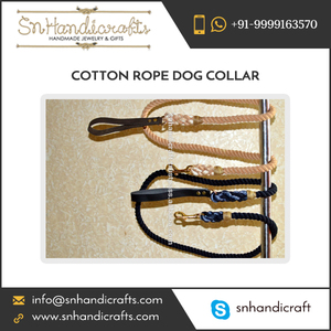 Collier de chien en corde de coton, résistant à l'eau et Durable, haute résistance - Product Image 1