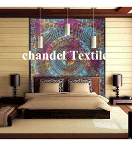 พรมติดผนังลายแมนดาลาฮิปปี้โบฮีเมียนลายช้างย้อมสีแบบโบฮีเมียนตกแต่งแบบชนเผ่าหลากสีสไตล์ฮิปปี้ยุคใหม่สำหรับ - Product Image 5