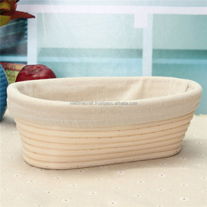 <b>Rattan</b> <b>Storage</b> <b>Baskets</b> with Linen Bread Bag for Banneton Bowls for Bread Lining - Product Image 4