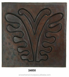 Top Quality Handmade Pure Copper Engraved Butterfly Copper Antique <b>Tile</b> - Product Image 1