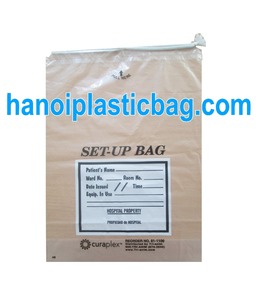 transparent LDPE drawstring bag with cord - Product Image 3
