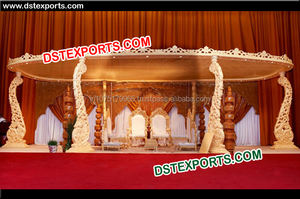 Conjunto de mandril de madera de teca para boda india, conjunto de mandril de madera de teca de último diseño para Vivah - Product Image 2