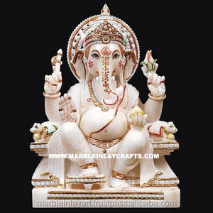 Religious Ganesha Marble Statue - Product Image 1